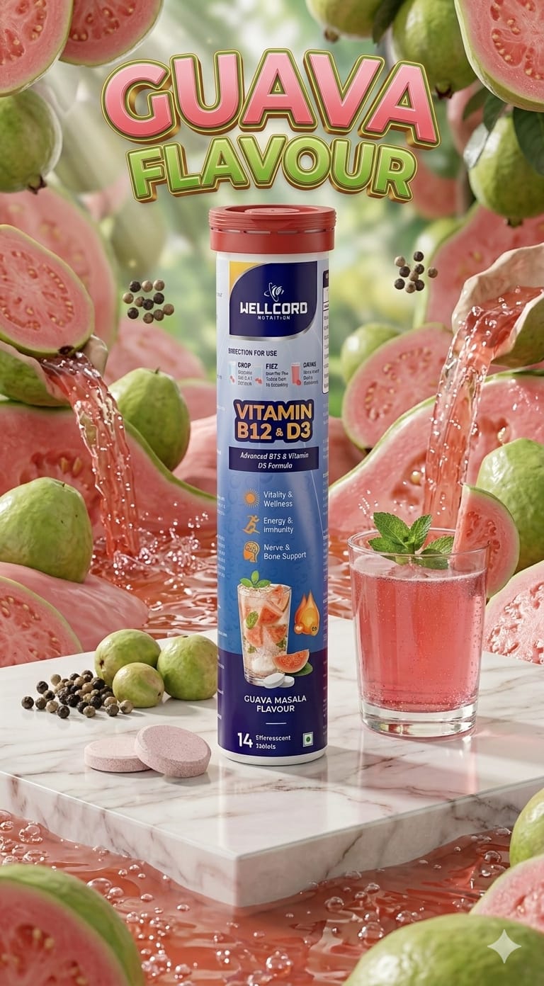 Wellcord Effervescent Tablet Guava Masala - HSN CODE-21069099