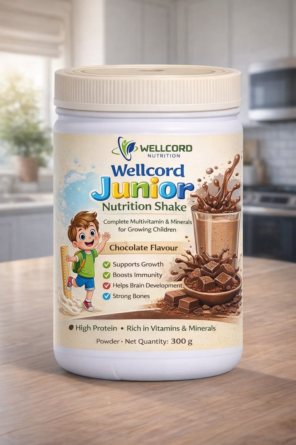 Wellcord Junior Nutrition Shake Chocolate - HSN CODE-21069099