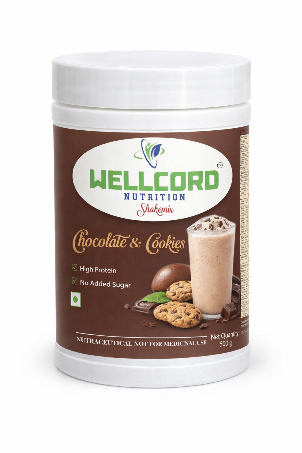 Wellcord Shake Mix Chocolate & Cookies - HSN CODE-21069099