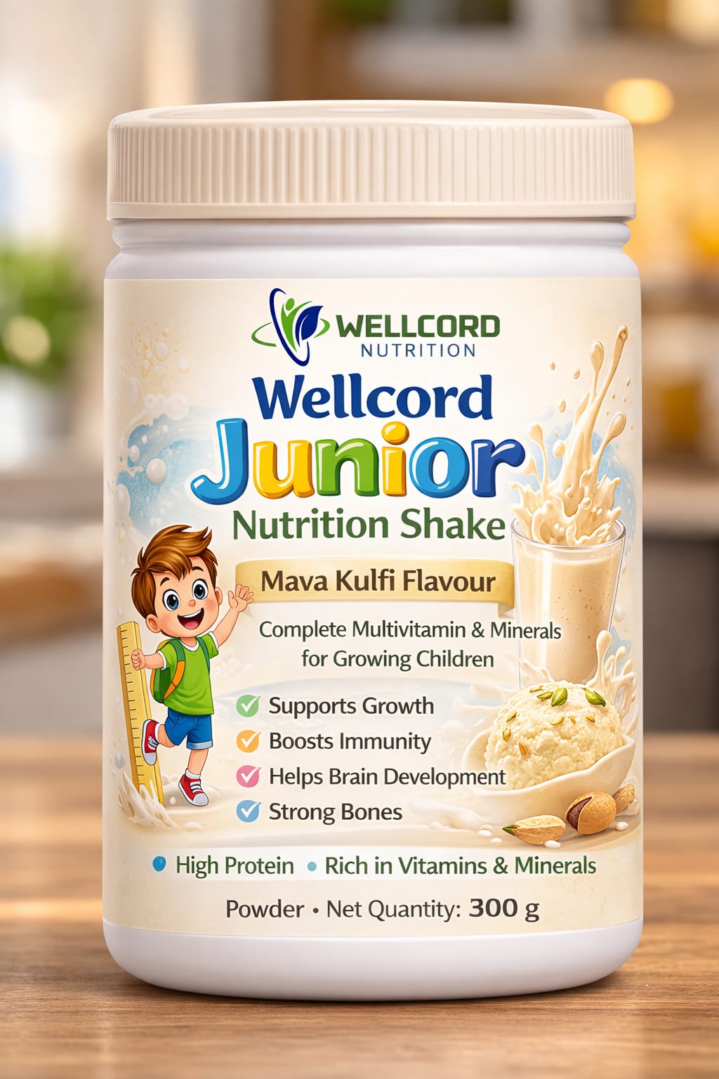 Wellcord Junior Nutrition Shake Mava Kulfi Flavour - HSN CODE-21069099