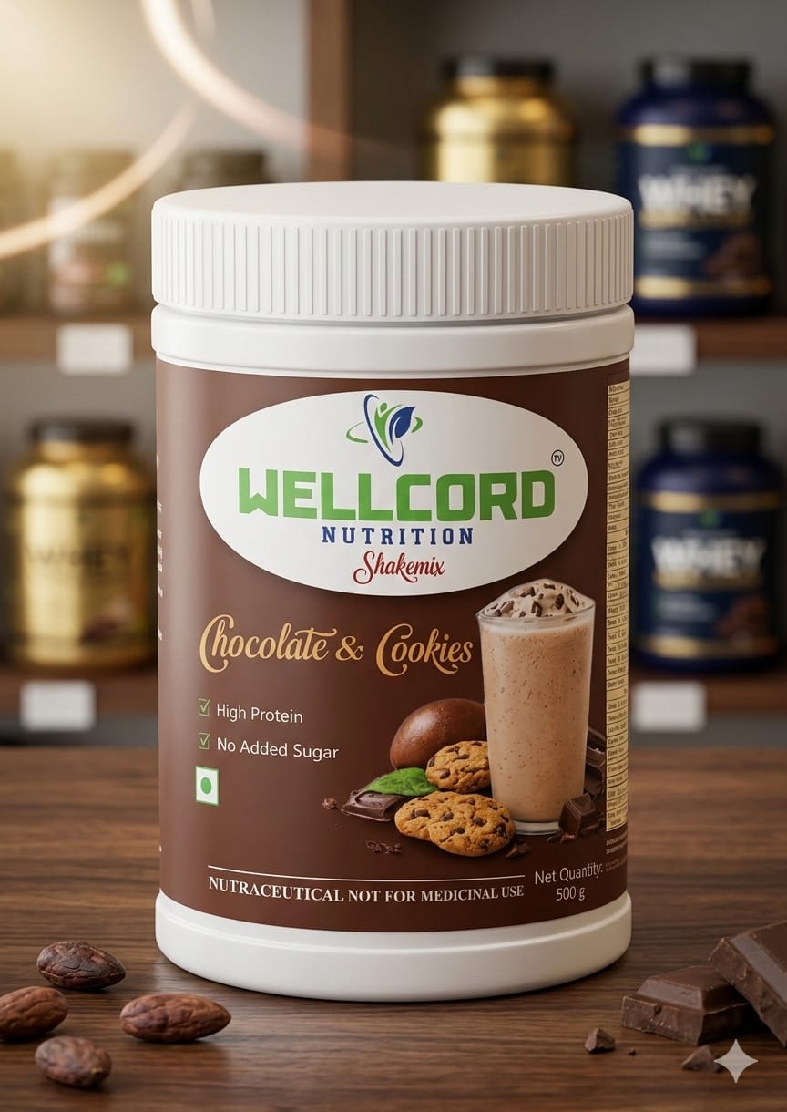 Wellcord Shake Mix Chocolate & Cookies - HSN CODE-21069099